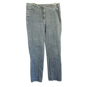 Appleseed's Women's Gray Denim Straight Leg Jeans‎ Size 10 Cotton Blend